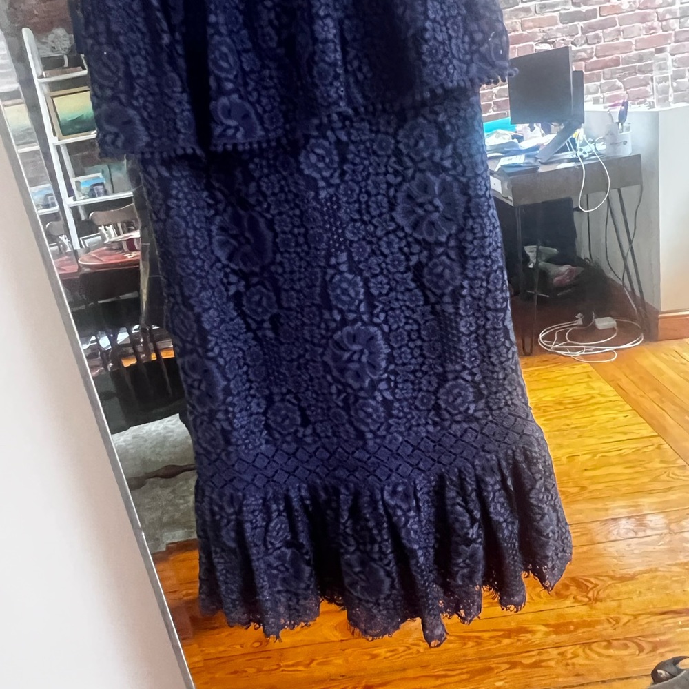 Foxiedox Navy Peplum dress - Picture 14 of 15
